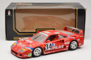 Ferrari F40 LM Pilot #34 Ferte / Thavenin / Palau 24 Hours of Le Mans 1995 Червен Bburago 1:18 3032-P3 Метал — снимка 8 от 8