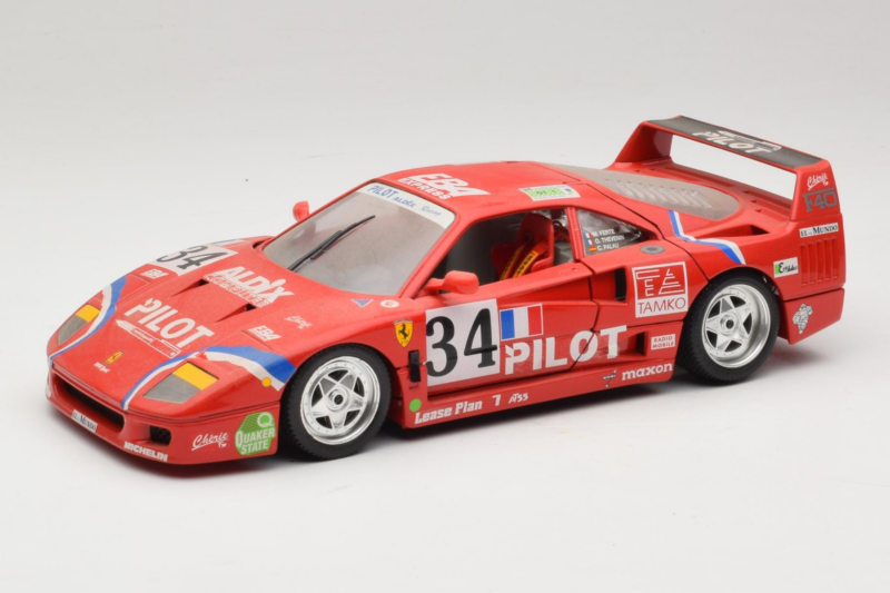 Ferrari F40 LM Pilot #34 Ferte / Thavenin / Palau 24 Hours of Le Mans 1995 Червен Bburago 1:18 3032-P3 Метал