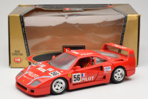 Ferrari F40 #56 Pilot Червен 1987 Bburago 1:18 3332-P2 Метал — снимка 8 от 8