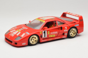 Ferrari F40 Evoluzione #1 Pirelli Agip Червен със Златни Колела 1992 Bburago 1:18 3042-P2 Метал