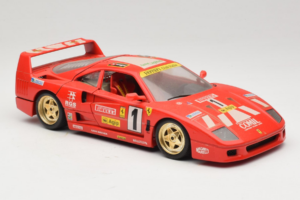 Ferrari F40 Evoluzione #1 Pirelli Agip Червен със Златни Колела 1992 Bburago 1:18 3042-P2 Метал — снимка 6 от 8