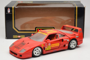 Ferrari F40 Pirelli BBS Червен Bburago 1:18 3032-P4 Метал — снимка 8 от 8