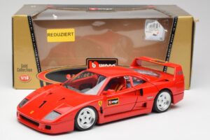 Ferrari F40 Червен Bburago 1:18 3332 Метал — снимка 8 от 8