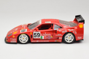 Ferrari F40 LM Unisys #59 Ota / P. Nappi / R. Donovan 24 Hours of Le Mans 1996 Bburago 1:18 3032-U1 Метал — снимка 4 от 8