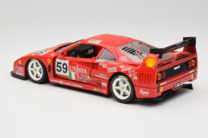 Ferrari F40 LM Unisys #59 Ota / P. Nappi / R. Donovan 24 Hours of Le Mans 1996 Bburago 1:18 3032-U1 Метал — снимка 7 от 8