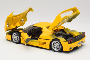 Ferrari F50 Coupe Shell Жълт Maisto 1:18 3076-Y1 Метал — снимка 5 от 8