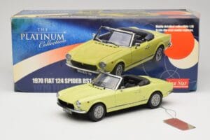 Fiat 124 Spider BS1 Жълт Sun Star 1:18 4921 Метал — снимка 8 от 8