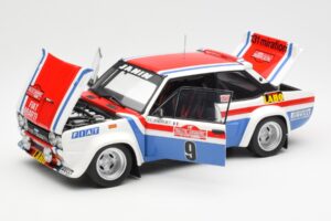 Fiat 131 Abarth Fiat France #9 J-C. Andruet / C. Delferrier Winner Rally Sanremo 1977 Kyosho 1:18 08375A Метал — снимка 2 от 8
