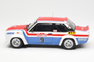Fiat 131 Abarth Fiat France #9 J-C. Andruet / C. Delferrier Winner Rally Sanremo 1977 Kyosho 1:18 08375A Метал — снимка 4 от 8
