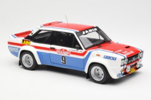 Fiat 131 Abarth Fiat France #9 J-C. Andruet / C. Delferrier Winner Rally Sanremo 1977 Kyosho 1:18 08375A Метал — снимка 6 от 8