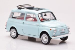 Fiat 500 Giardiniera Acquamarina Син Norev 1:18 187742 Метал — снимка 6 от 7
