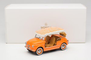 Fiat 500 Jolly Оранжев Norev 1:18 187791 Метал — снимка 6 от 6