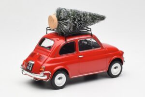 Fiat 500 L Червен Christmas Norev 1:18 187779 Метал — снимка 2 от 6