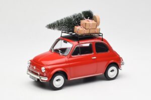 Fiat 500 L Червен Christmas Norev 1:18 187779 Метал