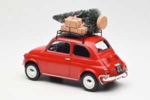 Fiat 500 L Червен Christmas Norev 1:18 187779 Метал — снимка 5 от 6