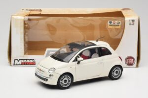 Fiat 500 Бял Mondo Motors 1:18 500291 Метал — снимка 8 от 8