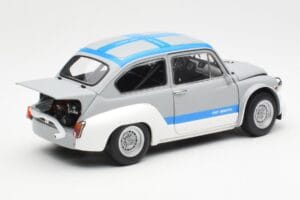 Fiat Abarth 1000 TCR Матово Сиво Сини Ленти AUTOart 1:18 72642 Метал — снимка 3 от 8