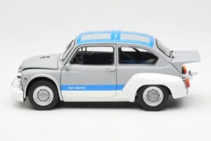 Fiat Abarth 1000 TCR Матово Сиво Сини Ленти AUTOart 1:18 72642 Метал — снимка 4 от 8