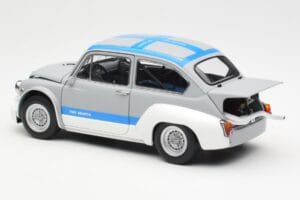 Fiat Abarth 1000 TCR Матово Сиво Сини Ленти AUTOart 1:18 72642 Метал — снимка 7 от 8