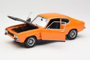 Ford Capri Mk1 RS 2600 Signal Orange Черен Minichamps 1:18 150089077 Метал — снимка 2 от 8