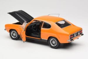 Ford Capri Mk1 RS 2600 Signal Orange Черен Minichamps 1:18 150089077 Метал — снимка 5 от 8
