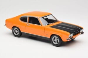 Ford Capri Mk1 RS 2600 Signal Orange Черен Minichamps 1:18 150089077 Метал — снимка 6 от 8