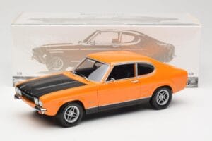 Ford Capri Mk1 RS 2600 Signal Orange Черен Minichamps 1:18 150089077 Метал — снимка 8 от 8