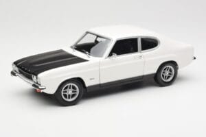Ford Capri Mk1 RS 2600 Бял Черен Minichamps 1:18 150089078 Метал