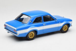 Ford Escort Mk1 RS 1600 Син Бял Ивици Minichamps 1:18 100688102 Метал — снимка 3 от 8