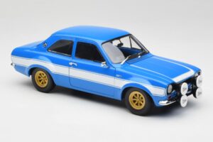 Ford Escort Mk1 RS 1600 Син Бял Ивици Minichamps 1:18 100688102 Метал — снимка 6 от 8