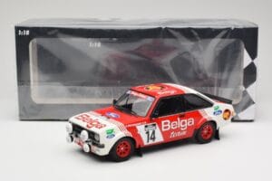 Ford Escort Mk2 RS 1800 #14 Droogmans / Joosten Belga 3rd Place Lotto Haspengouw Rally 1983 Minichamps 1:18 155838714 Метал — снимка 6 от 6