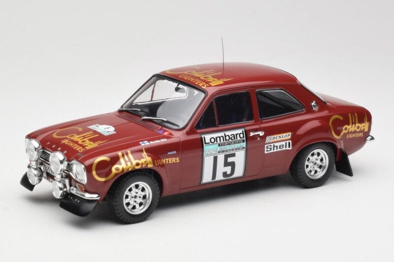 Ford Escort RS 1600 Mk1 #15 M. Alen / I. Kivimäki RAC Rally 1974 IXO 1:18 18RMC047B Метал