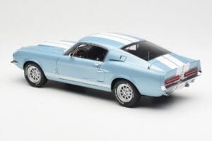 Ford Mustang Shelby GT500 Светлосин Металик С Бели Ивици AUTOart 1:18 72907 Метал — снимка 7 от 8