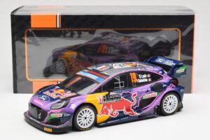Ford Puma Rally1 #19 S. Loeb / I. Galmiche Rally Monte Carlo Winner 2022 IXO 1:18 18RMC110 Метал — снимка 6 от 6