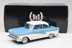 Ford Taunus 17M P2 Светлосин & Бял BoS Models 1:18 BOS019 Метал — снимка 6 от 6