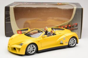 Giugiaro Prima Speedster Жълт Bburago 1:18 33334013 Метал — снимка 8 от 8