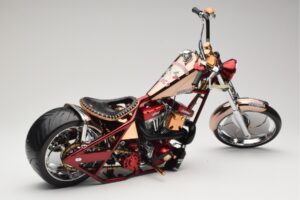 Harley-Davidson West Coast Choppers Diablo Soft Tail Злато Червен Minichamps 1:5 JJ04-05-03 Метал — снимка 2 от 6