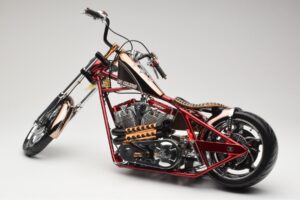 Harley-Davidson West Coast Choppers Diablo Soft Tail Злато Червен Minichamps 1:5 JJ04-05-03 Метал — снимка 4 от 6