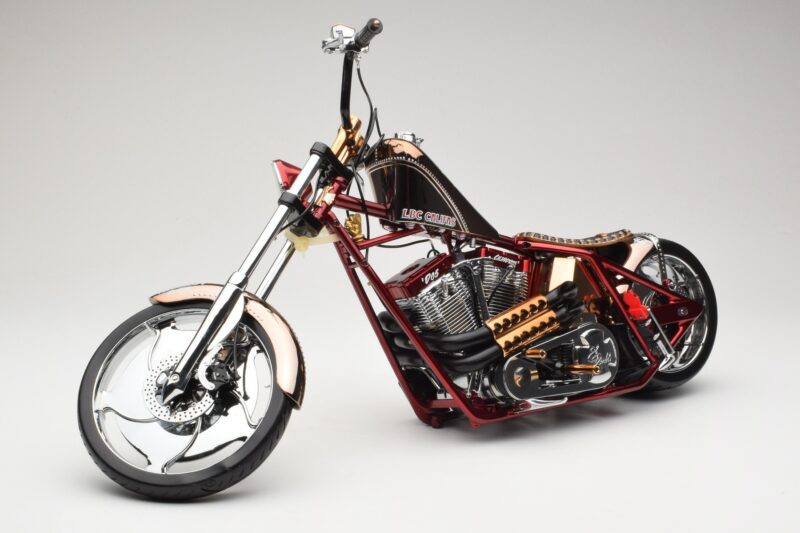 Harley-Davidson West Coast Choppers Diablo Soft Tail Злато Червен Minichamps 1:5 JJ04-05-03 Метал