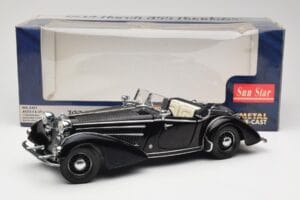 Horch 855 Roadster Черен Sun Star 1:18 2401 Метал — снимка 8 от 8