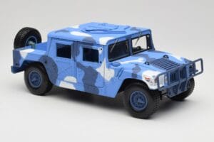 Hummer H1 Humvee Син & Бял Motormax 1:18 73157 Метал — снимка 6 от 8