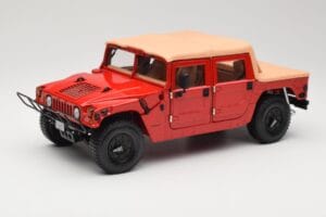 Hummer H1 Soft Top Червен Exoto 1:18 01805 Метал