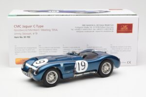 Jaguar C-Type #19 J. Stewart Ecurie Ecosse Goodwood Members Meeting 1954 CMC 1:18 M-192 Метал — снимка 6 от 6