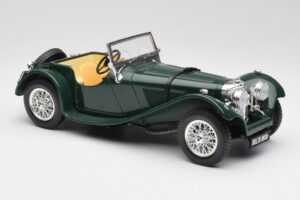 Jaguar SS 100 Roadster Зелен Bburago 1:18 3006 Метал — снимка 6 от 8