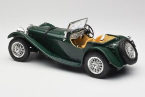 Jaguar SS 100 Roadster Зелен Bburago 1:18 3006 Метал — снимка 7 от 8