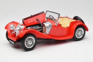 Jaguar SS 100 Червен Bburago 1:18 3006-M1 Метал — снимка 2 от 8