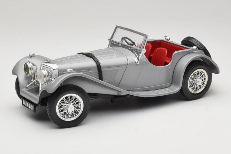 Jaguar SS100 Сребрист Bburago 1:18 3006-M2 Метал