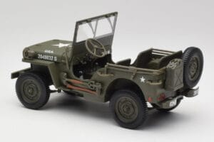 Jeep Willys Военно Зелен Gate 1:18 1061 Метал — снимка 7 от 8