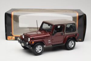Jeep Wrangler TJ Sahara Червен Maisto 1:18 31662 Метал — снимка 8 от 8