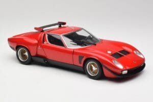 Lamborghini Miura SVR Червен & Черен Kyosho 1:18 08319R Метал — снимка 6 от 8